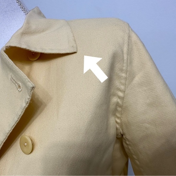 Eileen Fisher Double Breasted Jacket With Pockets Light Yellow Size PS NWT - Picture 6 of 8
